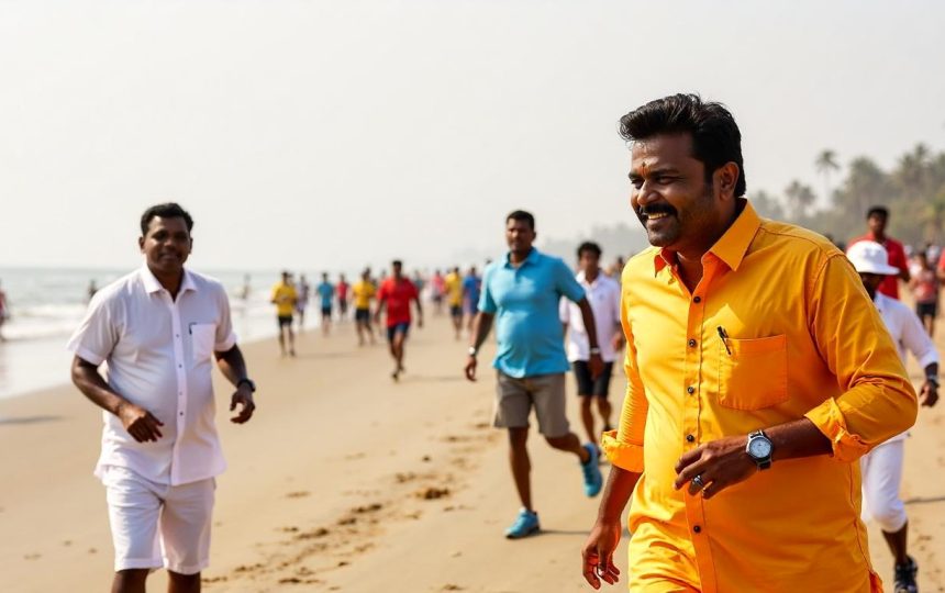 Watch: Tamil Nadu CM Vijay joins thousands in anti-drug awareness run at Chennai’s Marina Beach