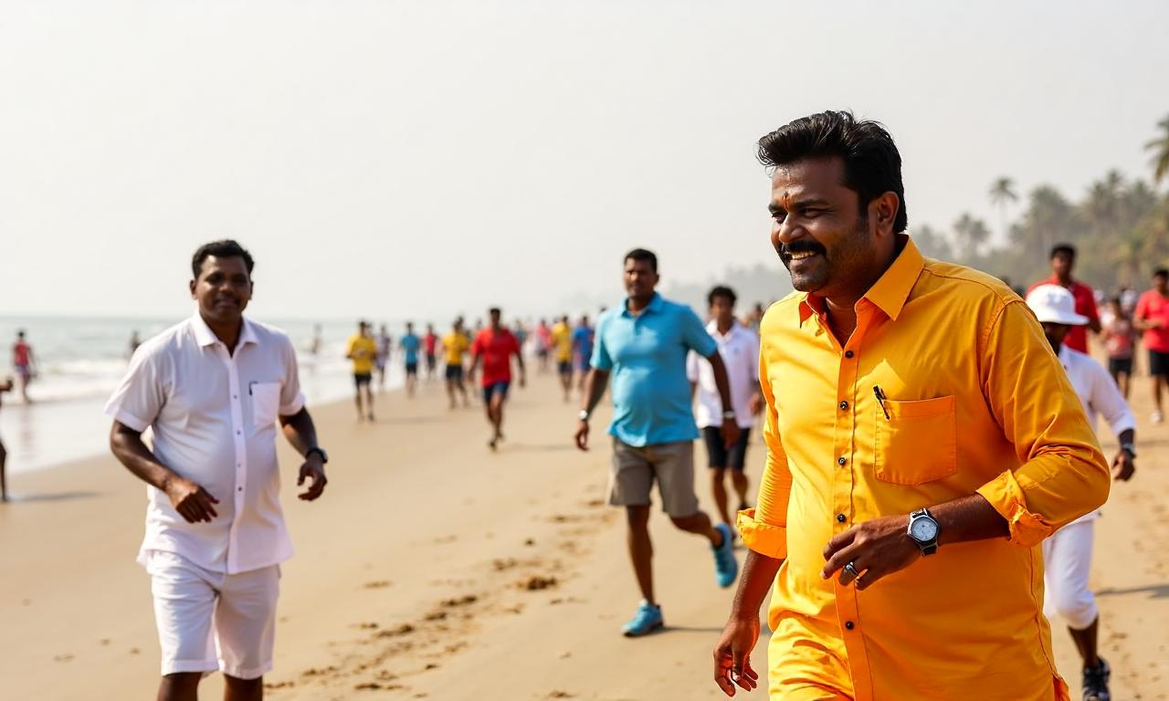 Watch: Tamil Nadu CM Vijay joins thousands in anti-drug awareness run at Chennai’s Marina Beach