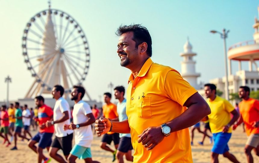 Watch: Tamil Nadu CM Vijay joins thousands in anti-drug awareness run at Chennai’s Marina Beach