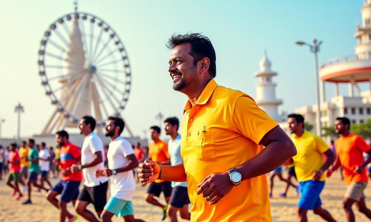 Watch: Tamil Nadu CM Vijay joins thousands in anti-drug awareness run at Chennai’s Marina Beach