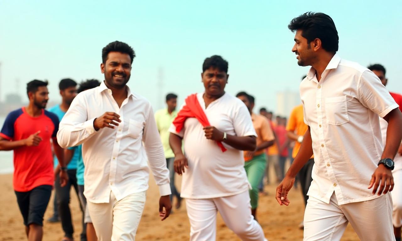 Watch: Tamil Nadu CM Vijay joins thousands in anti-drug awareness run at Chennai’s Marina Beach
