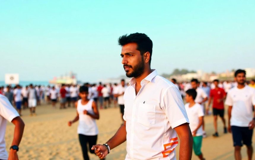Watch: Tamil Nadu CM Vijay joins thousands in anti-drug awareness run at Chennai’s Marina Beach