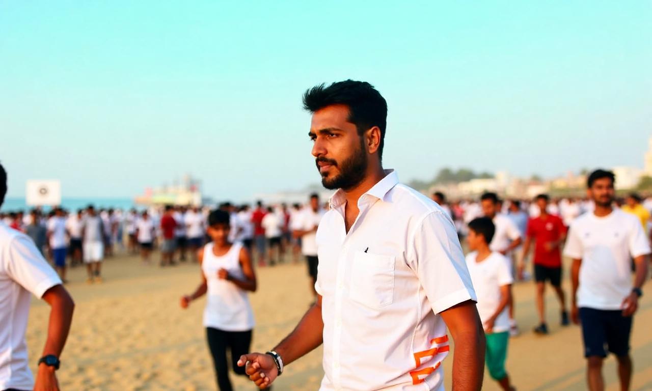 Watch: Tamil Nadu CM Vijay joins thousands in anti-drug awareness run at Chennai’s Marina Beach