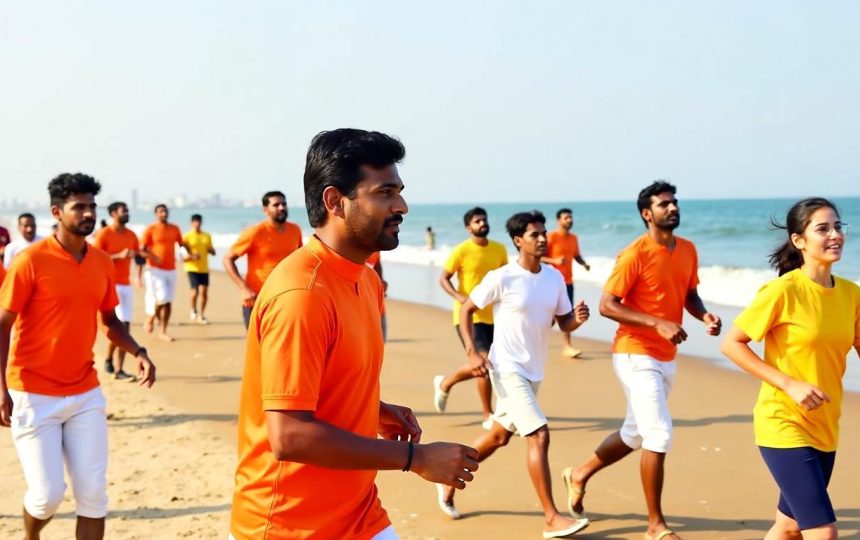 Watch: Tamil Nadu CM Vijay joins thousands in anti-drug awareness run at Chennai’s Marina Beach