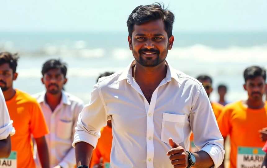 Watch: Tamil Nadu CM Vijay joins thousands in anti-drug awareness run at Chennai’s Marina Beach