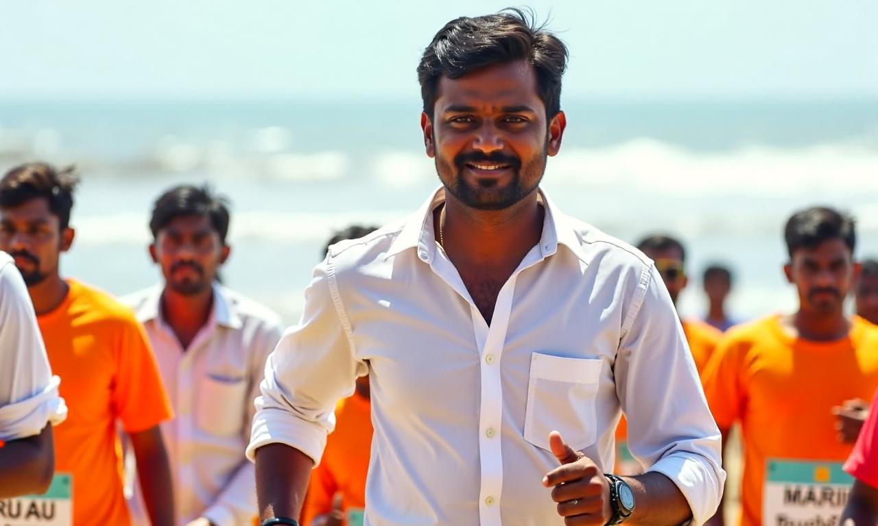 Watch: Tamil Nadu CM Vijay joins thousands in anti-drug awareness run at Chennai’s Marina Beach