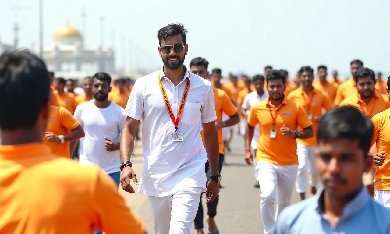 Watch: Tamil Nadu CM Vijay joins thousands in anti-drug awareness run at Chennai’s Marina Beach