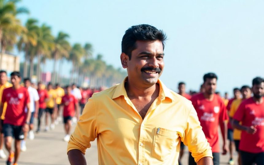 Watch: Tamil Nadu CM Vijay joins thousands in anti-drug awareness run at Chennai’s Marina Beach