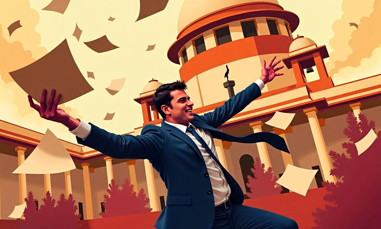 Petitioner hurls papers, ‘orders’ SC to file FIR