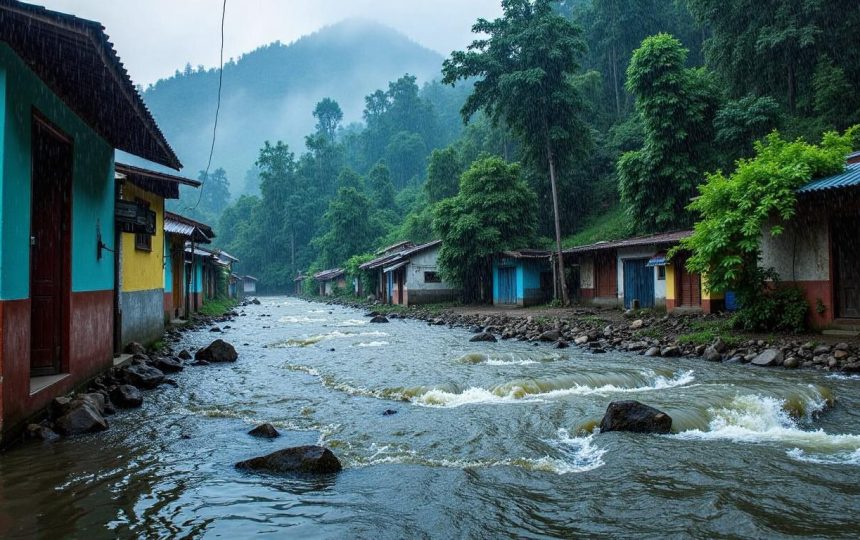 Heavy rains trigger flash floods in Doda, damage houses and roads