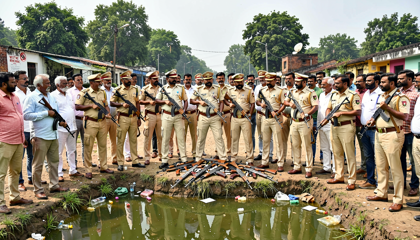 Sandeshkhali arms bust: West Bengal STF recovers weapons from TMC leader’s pond