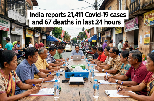 India reports 21,411 Covid-19 cases and 67 deaths in last 24 hours