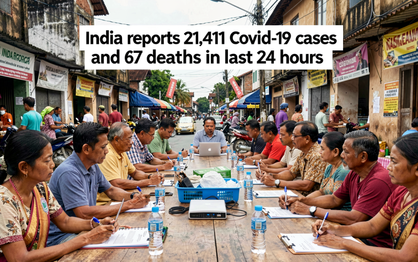 India reports 21,411 Covid-19 cases and 67 deaths in last 24 hours